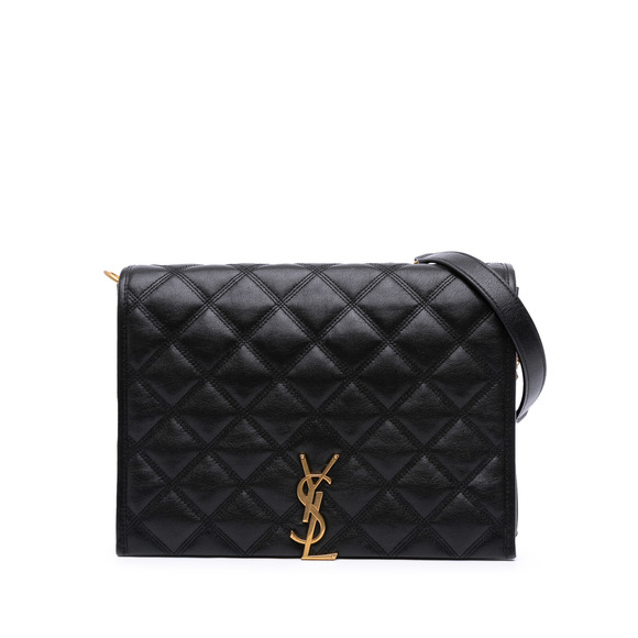 Pre-Loved Saint Laurent Small Quilted Lambskin Becky Chain Shoulder Bag - Picture 1 of 10
